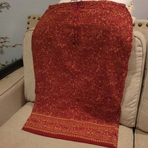 American Eagle Vintage Y2K Bohemian Boho Paisley Pencil Skirt Double Slit *sz 7*